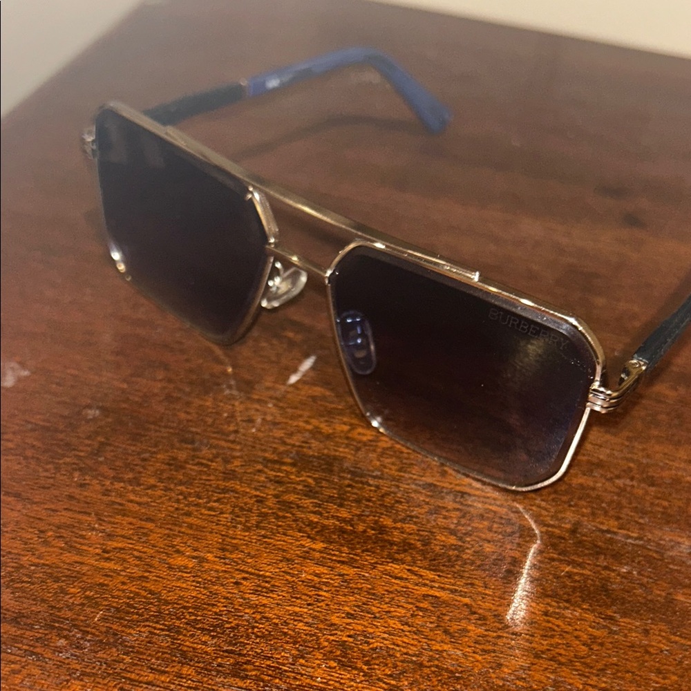 Burberry Blue and Silver Sunglasses